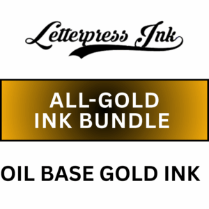 Letterpress All Gold Metallic Ink Bundle